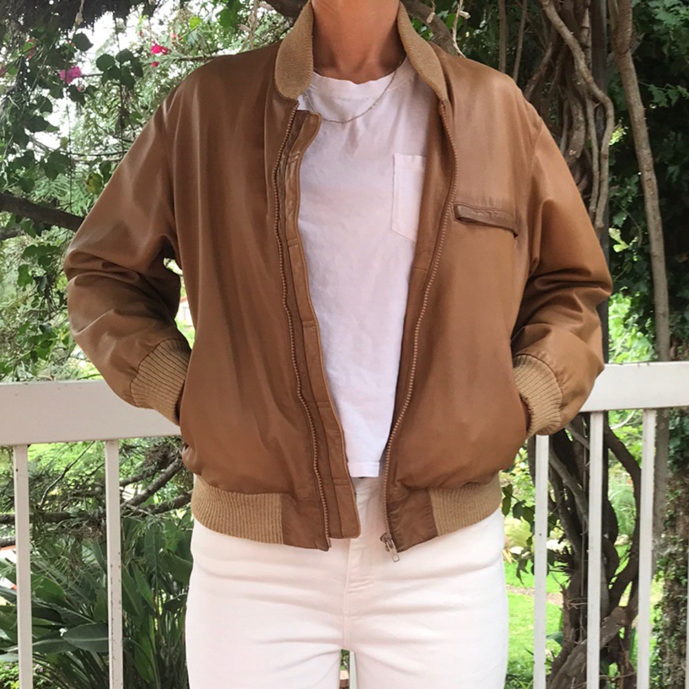 Vintage Leather bomber jacket